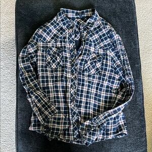 GAP Blue and White Button Down Shirt